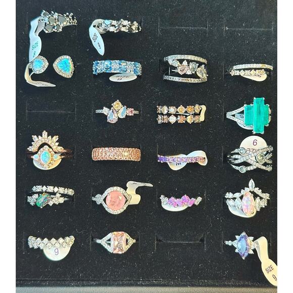 HUGE Bomb Party Lot – 65 Brand New Rings – ALL SIZES– OG, BIRTHDAY, STERLING MIX - Picture 4 of 5